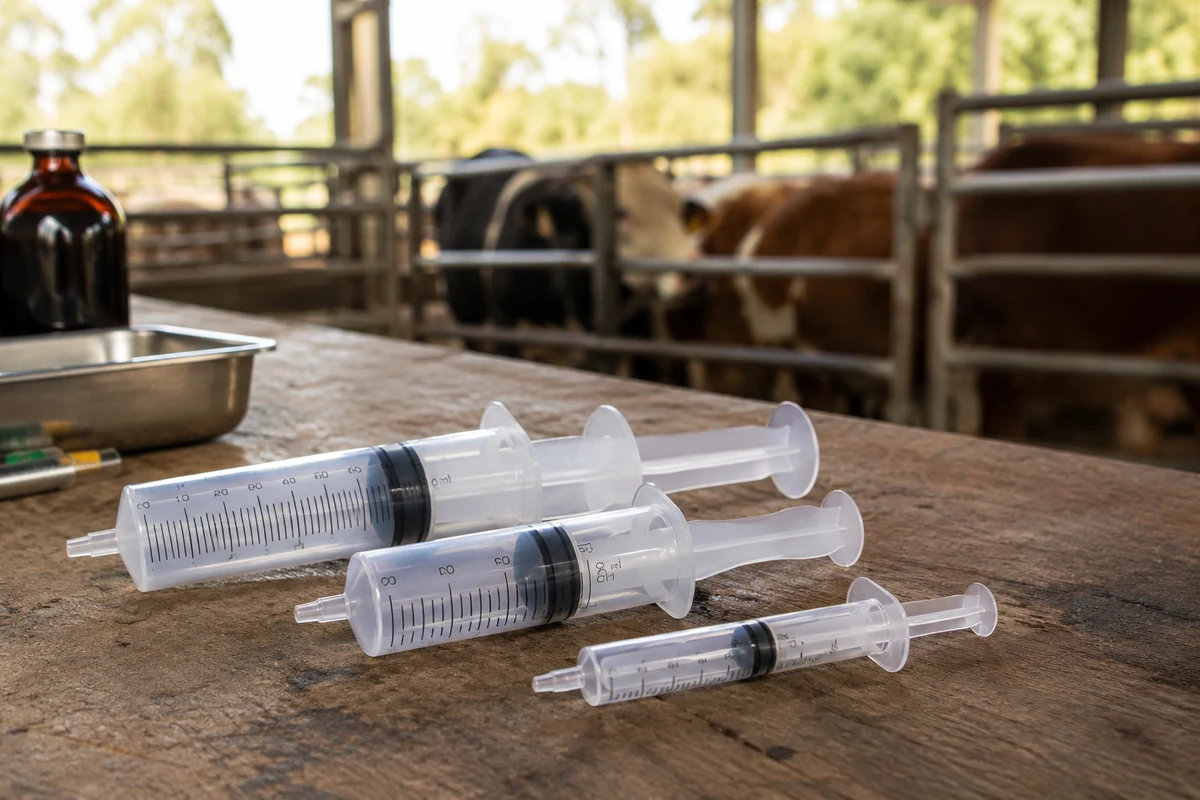 Jeringas veterinarias para manejo pecuario